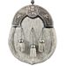 Antiqued Thistle Cantle White Full Dress Sporran