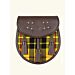 Custom Made Tartan Leather Sporran