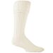 Mens Thick Wool Rich White / Cream Formal Traditional Scottish Kilt Socks