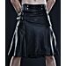 Stylish Black Leather Kilt