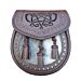 Brown Laser Etched Leather Seal Skin Semi Dress Sporran