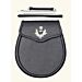 Thistle Badge Black Leather Sporran