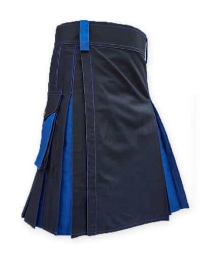 Black And Blue Hybrid Kilt