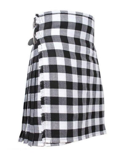 Black and White Tartan Kilt