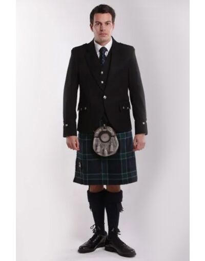 Black Argyll Jacket Formal Kilt Outfit