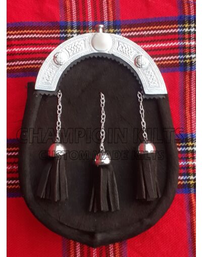 Black Bovine Full Dress Sporran