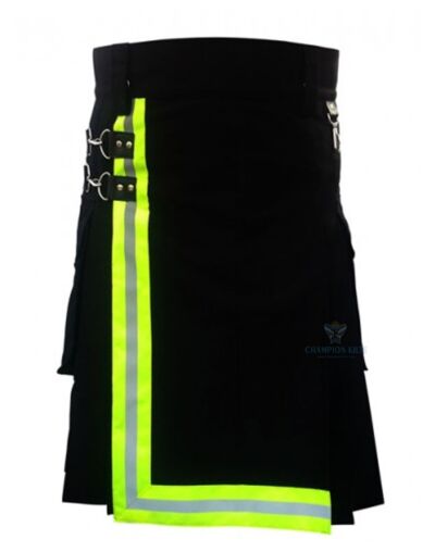 Black Firefighter Utility Kilt