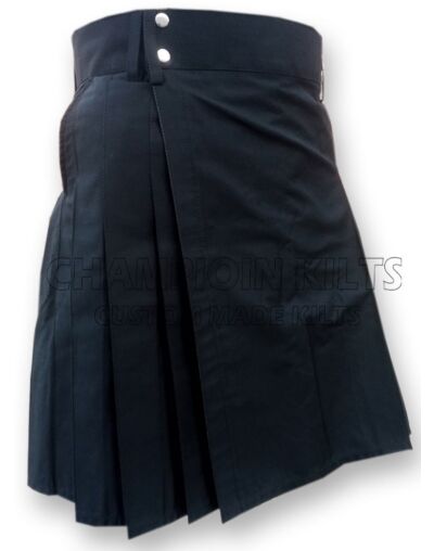 Black Stylish Utility Kilt