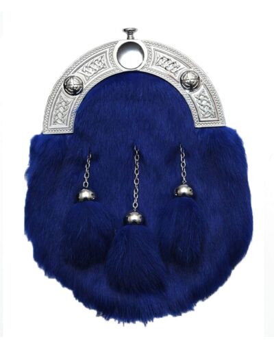 Blue Rabbit Fur Dress Sporran