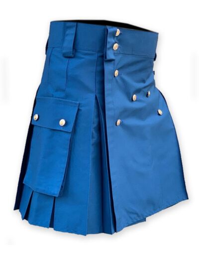 Blue Cargo Pocket Utility Kilt