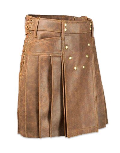 Brown Leather Premium Utility Kilt