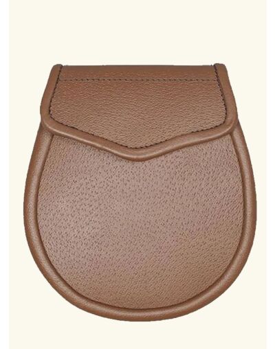 Brown Leather Semi Style Leather Sporran