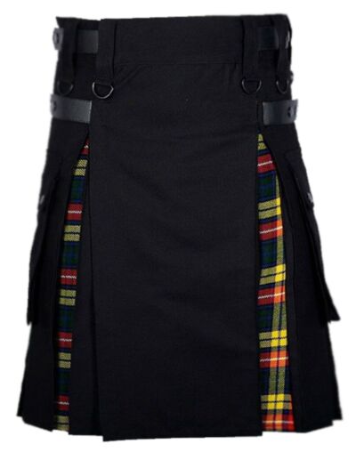 Buchanan Tartan Black Hybrid Kilt