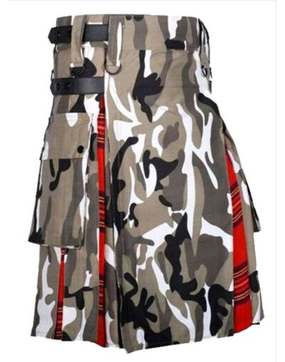 Urban Camo Cargo Pockets Hybrid Kilt
