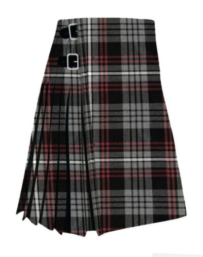 Clan Auld Lang Syne Grey Tartan Kilt For Men