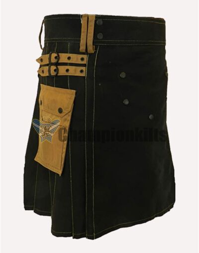 Black And Brown Hybrid Utility Kilt