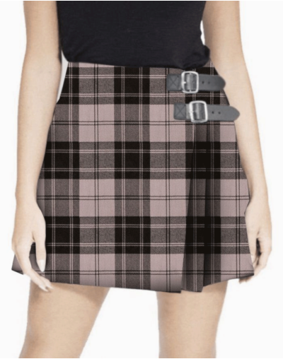 Douglas Grey Tartan Kilt For Women