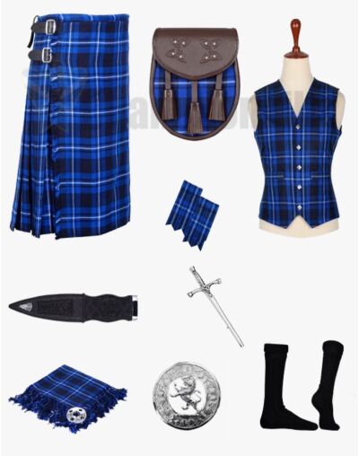 Special Blue Tartan Kilt Deal For Men