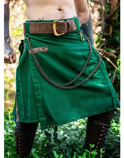 Green Gothic Style Utility Kilt