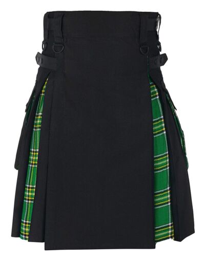 Irish Tartan Black Hybrid Kilt
