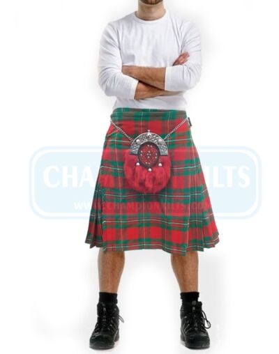 MacGregor Tartan Kilt With Red Dress Sporran
