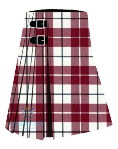 MacRae Conchra Cranberry Tartan Kilt