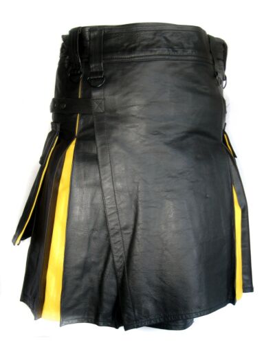 New Two Tone Leather Hybrid Kilt