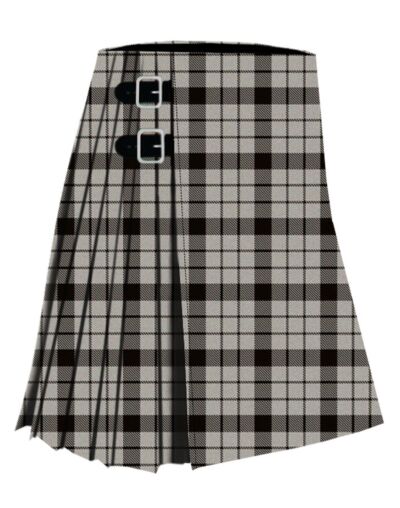 Modern Black and White MacFarlane Tartan Kilt