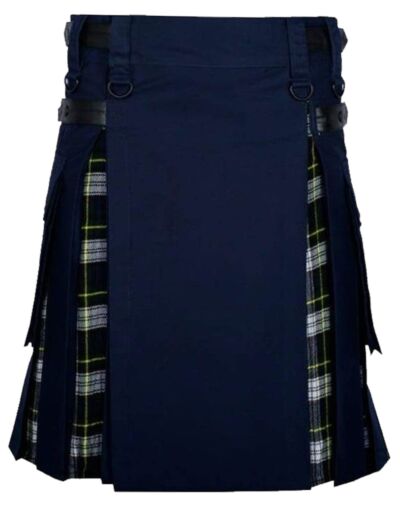 Navy Blue Gordon Dress Tartan Hybrid Kilt