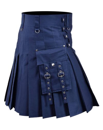 Navy Blue Modern Kilt