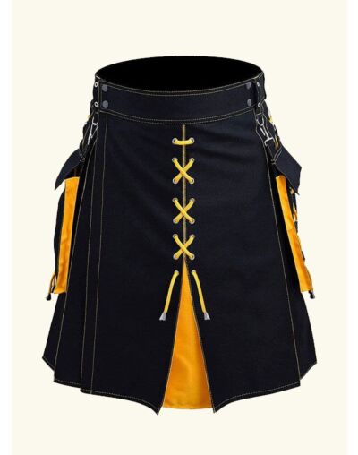 Black & Yellow Hybrid Kilt