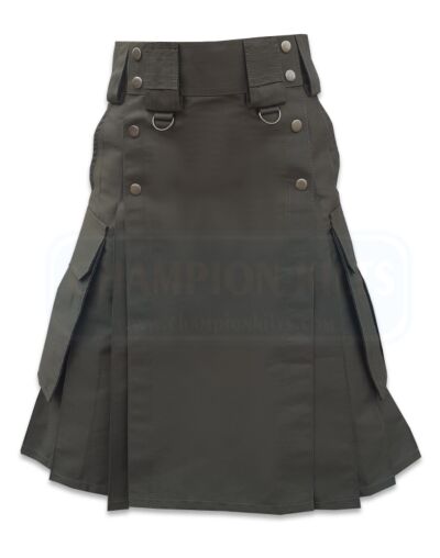 Olive Cotton Tactical Duty Kilt