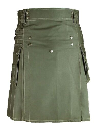 Olive Green Utility Kilt