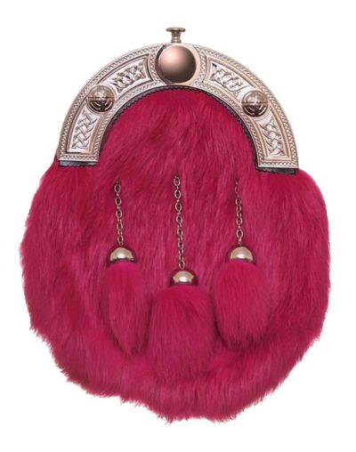 Pink Rabbit Fur Full Dress Sporran