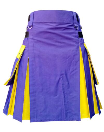 Purple and Yellow Utility Kilt