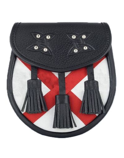 Red And White Leather Sporran