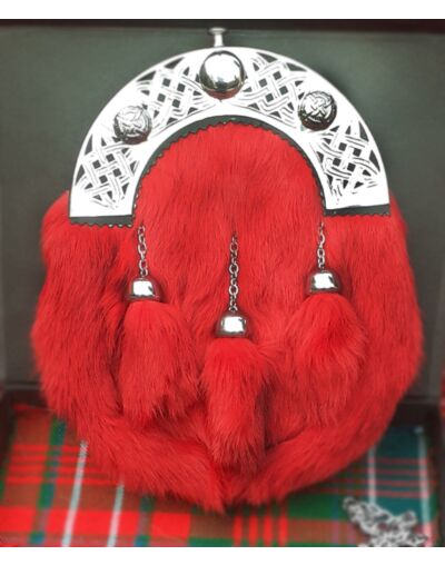 Red Rabbit Fur Full Dress Sporran