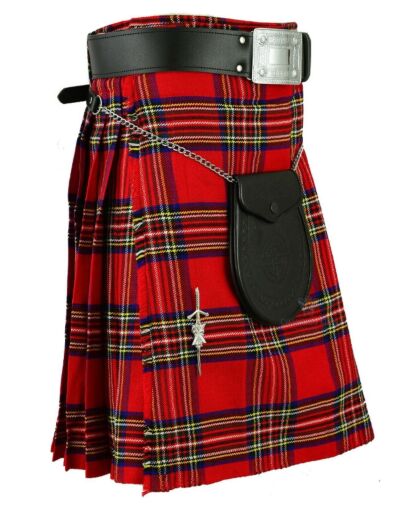 Royal Stewart Tartan Kilt With Belt And Sporran