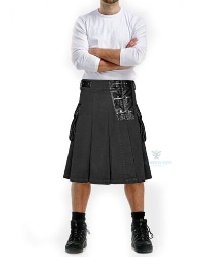 Stylish Men Steampunk Gothic Modern Kilt