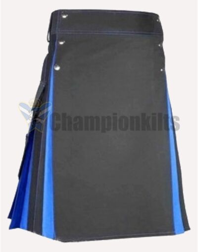 Traditional Black and Blue Hybrid Kilt