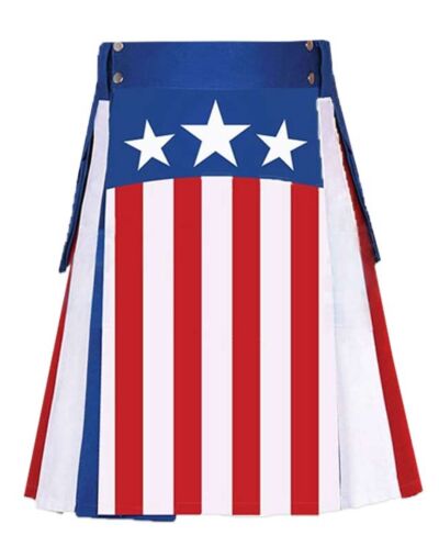USA Flag Men Utility Kilt
