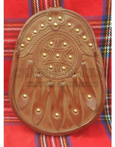 Waxed Brown Leather Hunting Sporran